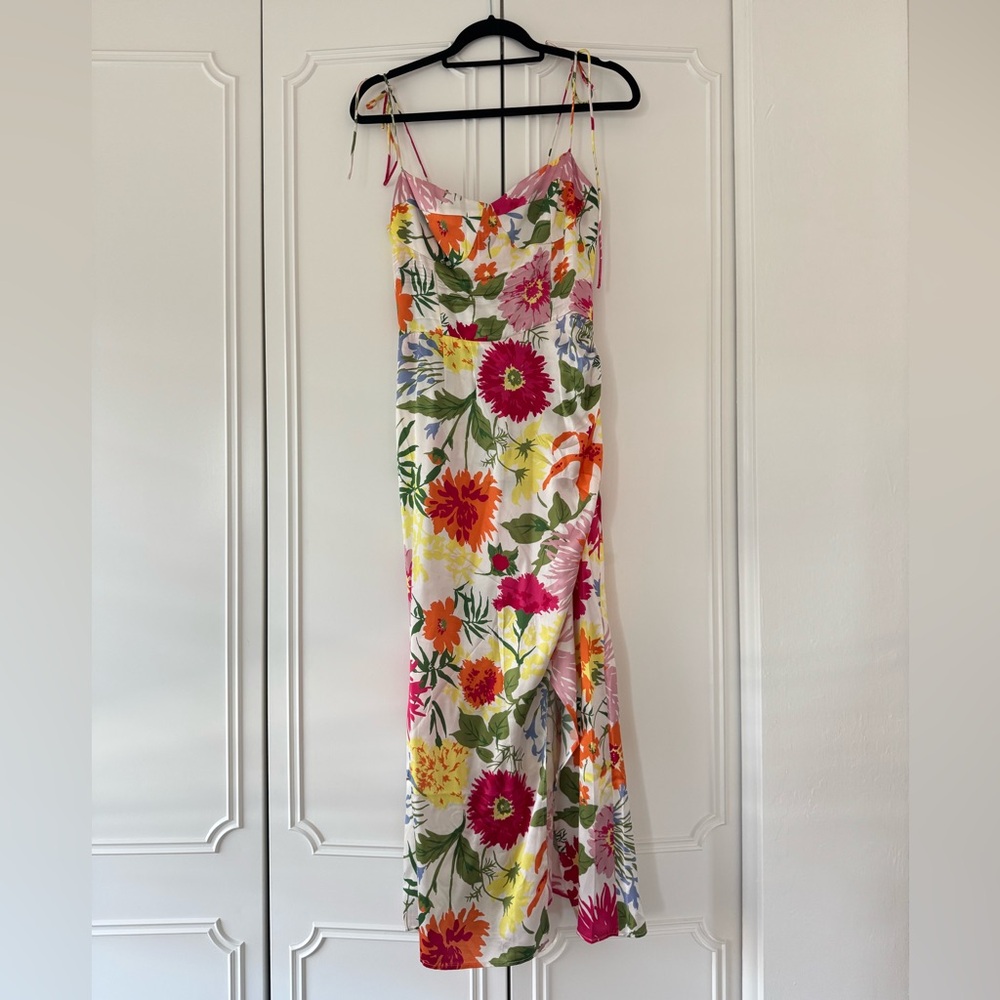 Reformation Floral Silk Dress